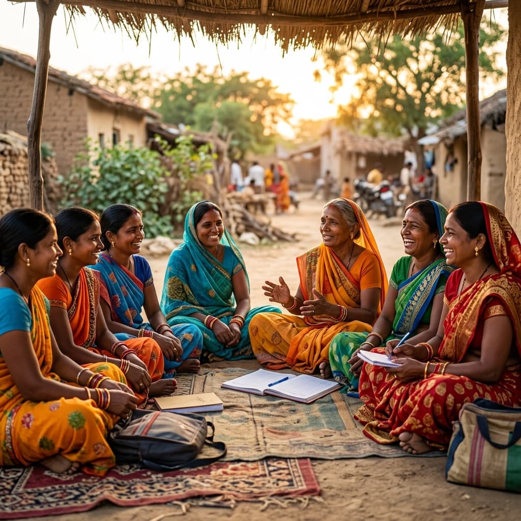 Women self-help group meeting - SR Welfare Trust